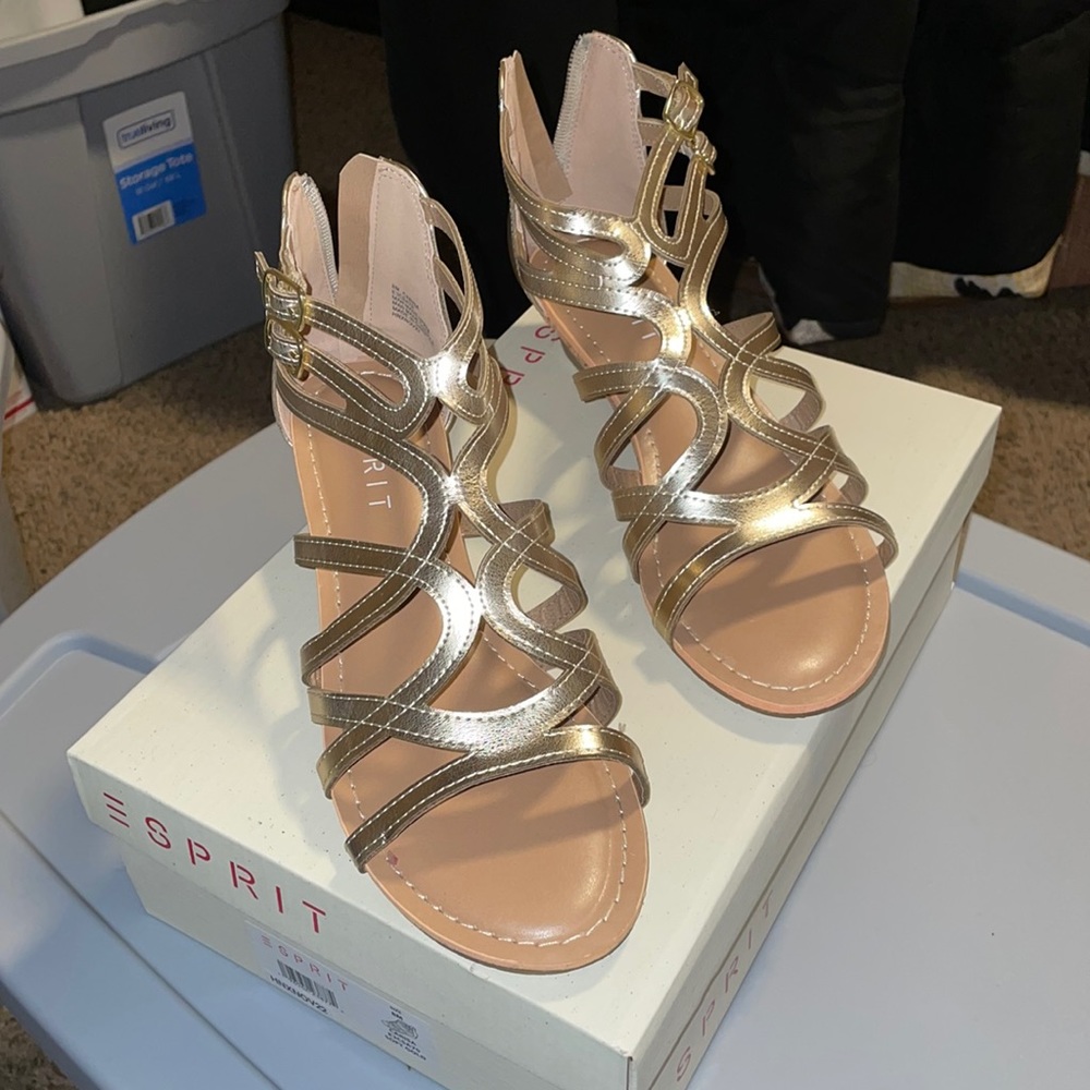 Gold sandals Esprit brand